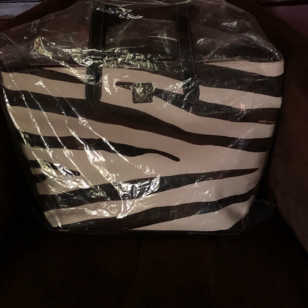 Dooney & Bourke Zippered Zebra Large Tote